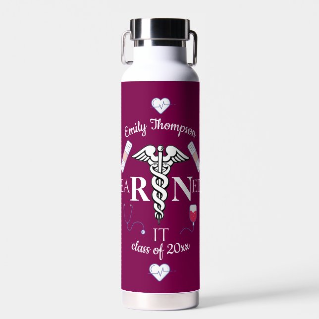  Personalized Medical Graduate Water Bottle (Front)