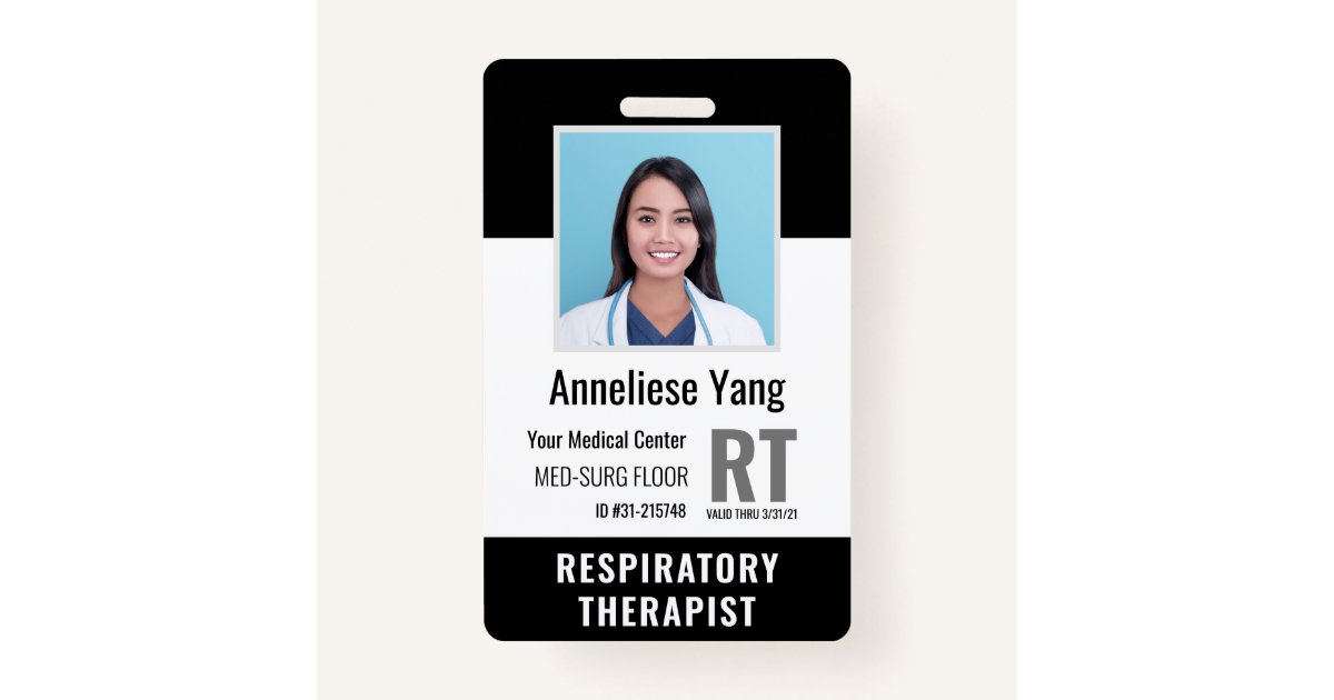 Personalized Medical Hospital Employee Photo ID Badge
