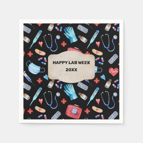 Personalized Medical Laboratory Lab Week Party Napkins