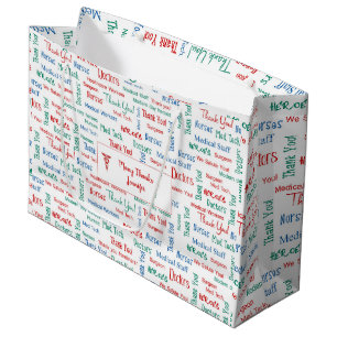 Personalized Medical Personnel Thank You Large Gift Bag