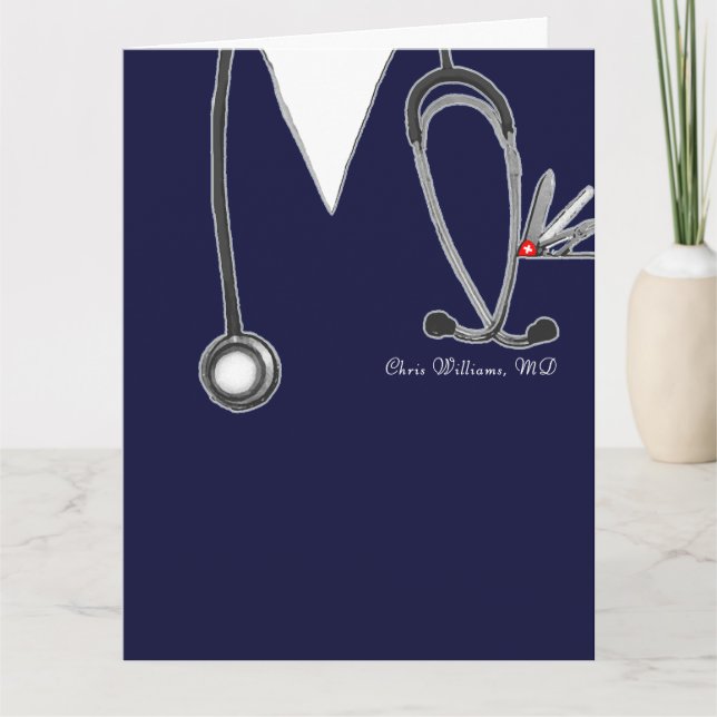 Personalized Medical School Graduation  Card (Front)