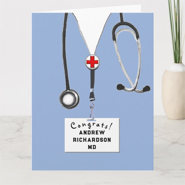 Personalized Medical School Graduation Card (Front)