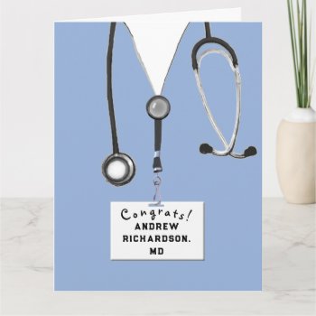 Personalized Medical School Graduation Card by ebbies at Zazzle