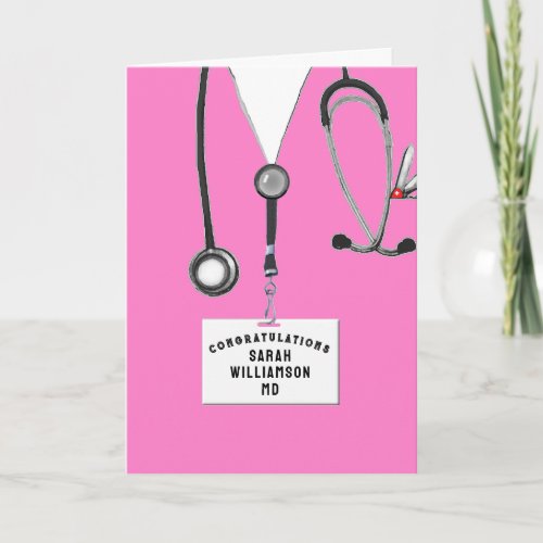 Personalized Medical School Graduation Card