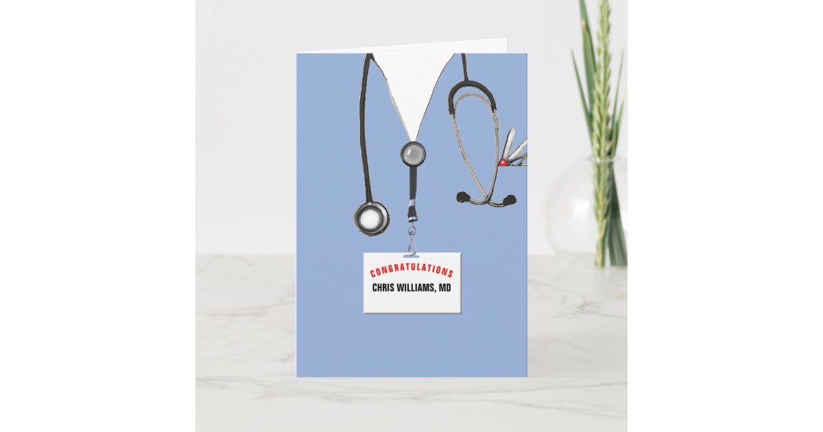 personalized medical school graduation card