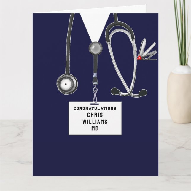 Personalized Medical School Graduation Card (Front)