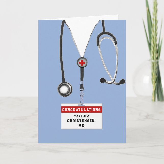 Personalized Medical School Graduation Card (Front)