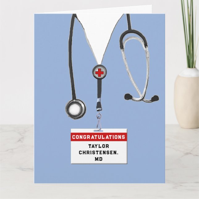 Personalized Medical School Graduation Card (Front)