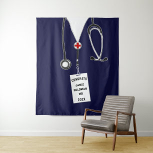 Personalized Medical School Graduation Congrats Tapestry