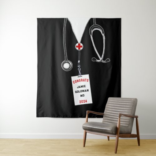 Personalized Medical School Graduation Congrats Tapestry