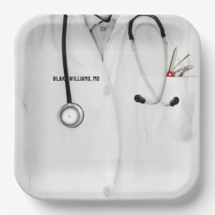 Personalized Medical School Graduation Paper Plates