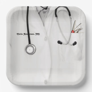 Personalized Medical School Graduation Paper Plates