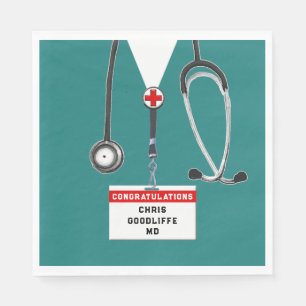 Personalized Medical School Graduation Party Napki Napkins