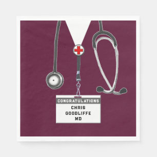 Personalized Medical School Graduation Party Napkins