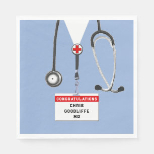 Personalized Medical School Graduation Party Napkins