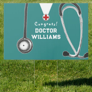 Personalized Medical School Graduation Sign