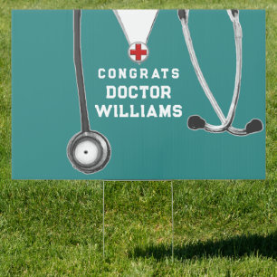 Personalized Medical School Graduation Sign