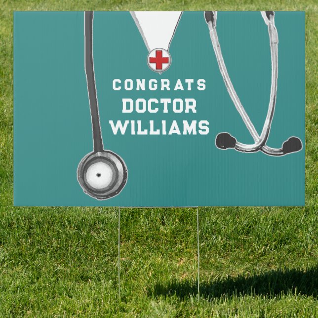 Personalized Medical School Graduation Sign (Insitu)