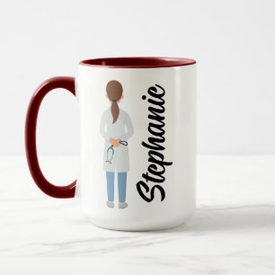 Personalized Medical Student   Cute Female Doctor Mug