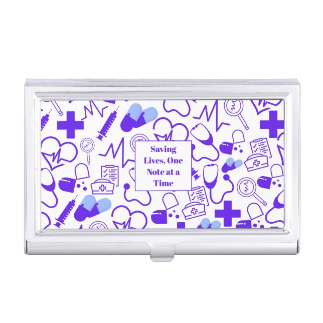 Personalized Medical Theme Healthcare Professional Business Card Case (Front)