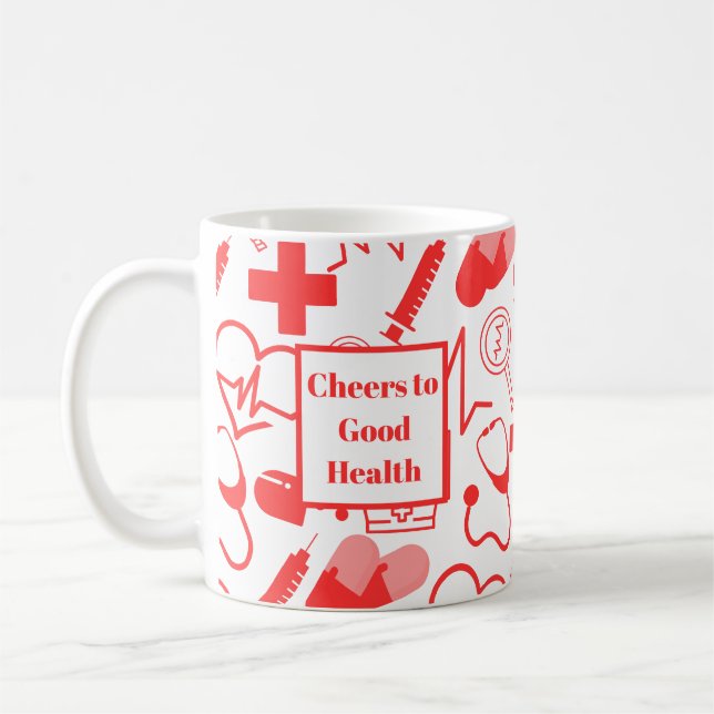 Personalized Medical Theme Healthcare Professional Coffee Mug (Left)