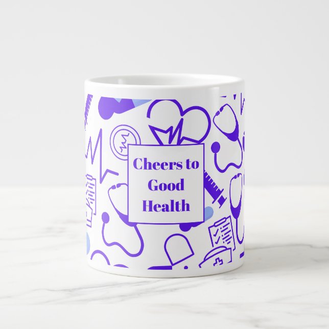 Personalized Medical Theme Healthcare Professional Giant Coffee Mug (Front)
