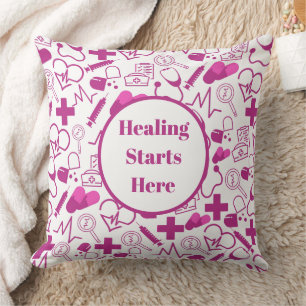 Personalized Medical Theme Healthcare Professional Throw Pillow