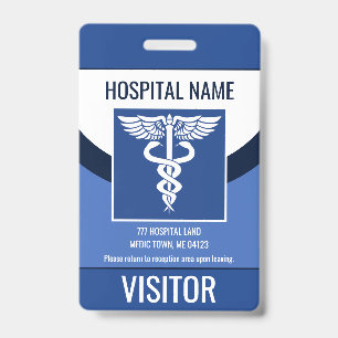 Personalized Medical Visitor Logo Photo ID Badge