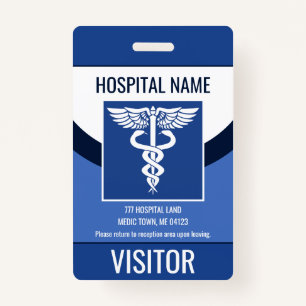 Personalized Medical Visitor Logo Photo ID Badge