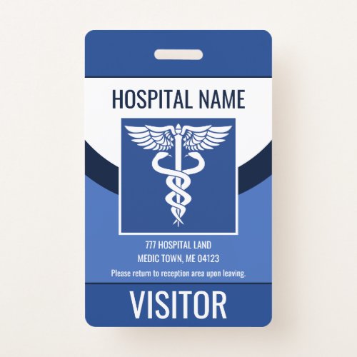 Personalized Medical Visitor Logo Photo ID Badge