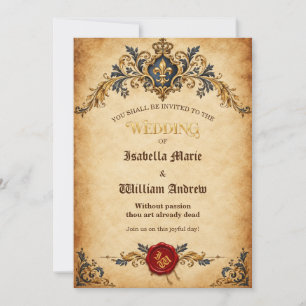 Personalized Medieval Fantasy Wedding Invitation