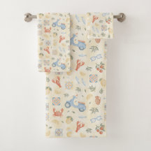 Personalized Mediterranean Summer Beach Towel Set