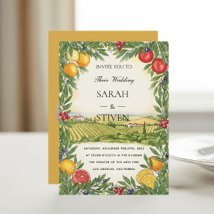 Personalized Mediterranean Wedding Invitation