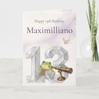 Personalized Meet Zochi 13th Birthday Card