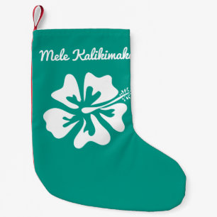 Personalized Mele Kalikimaka Hawaiian Holiday Small Christmas Stocking