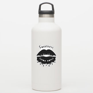 Personalized Melting Black Lips Sticker