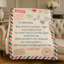Personalized Memorial Blanket Gift - Airmail gift