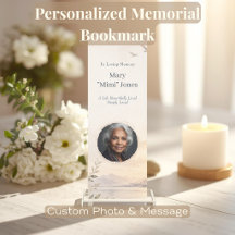 Personalized Memorial Bookmark with Photo
