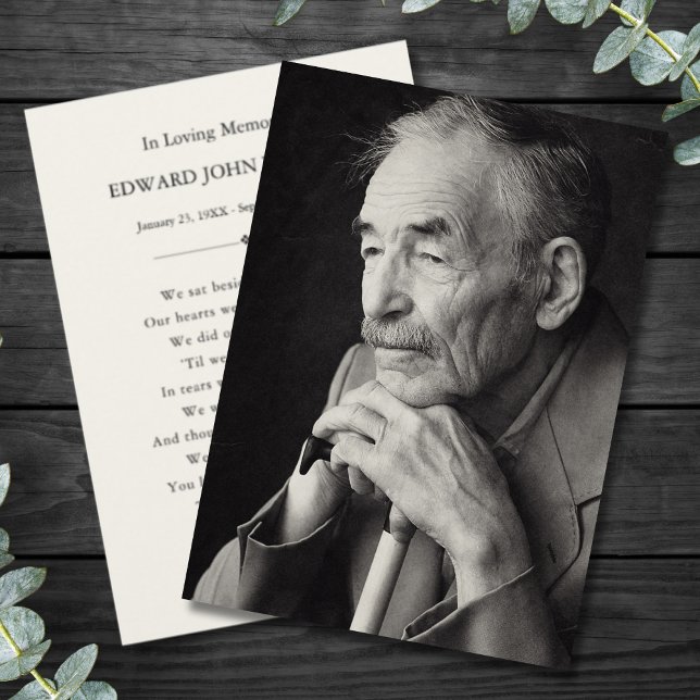 Personalized Memorial Card Custom Photo Sympathy (Creator Uploaded)