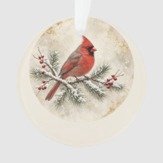 Personalized Memorial Cardinal Christmas Acrylic Ornament