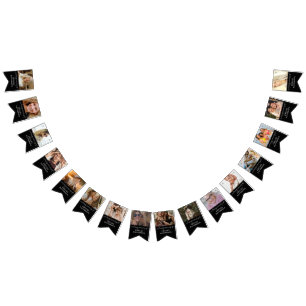 Personalized Memorial Funeral Decor Bunting Flags