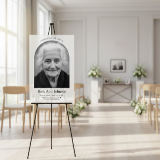 Personalized Memorial Funeral Photo  Acrylic Sign