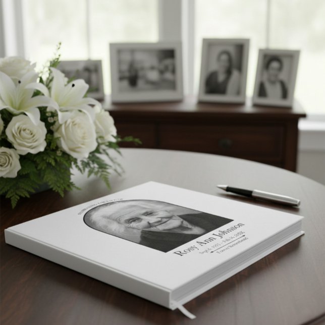 Personalized Memorial Funeral Photo Guest Book (Creator Uploaded)