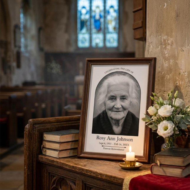 Personalized Memorial Funeral Photo Poster (Creator Uploaded)