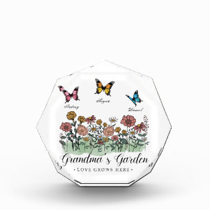 Personalized Memorial Garden Butterfly Design Photo Block