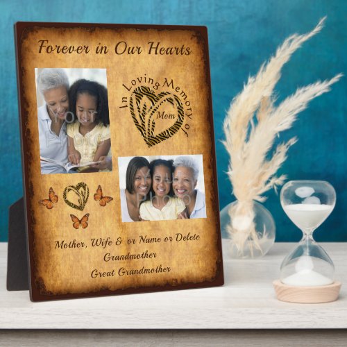 Personalized Memorial Gifts for Loss of Mother Plaque