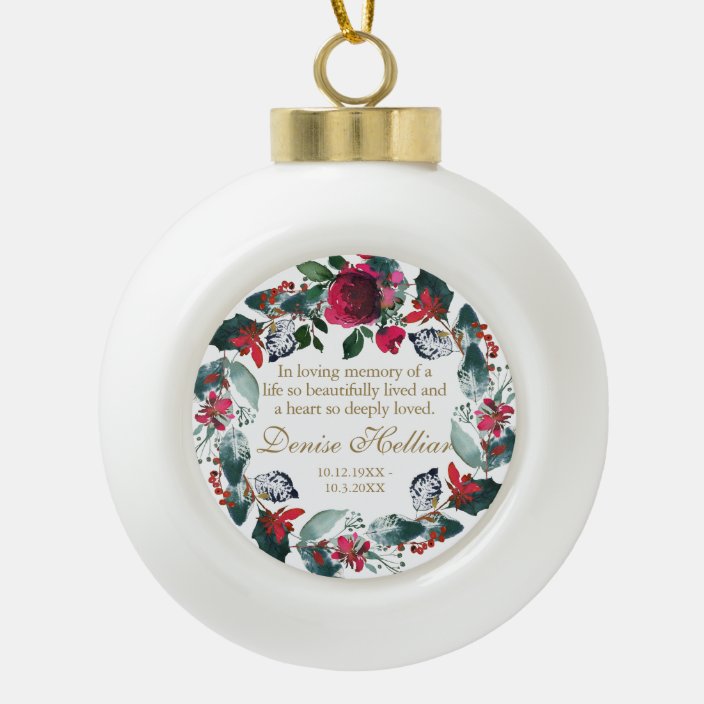 Personalized Memorial Gifts In Loving Memory 3 Ceramic Ball Christmas Ornament Zazzle Com Add your photo to one of our personalized photo gifts to create a meaningful keepsake. personalized memorial gifts in loving memory 3 ceramic ball christmas ornament zazzle com