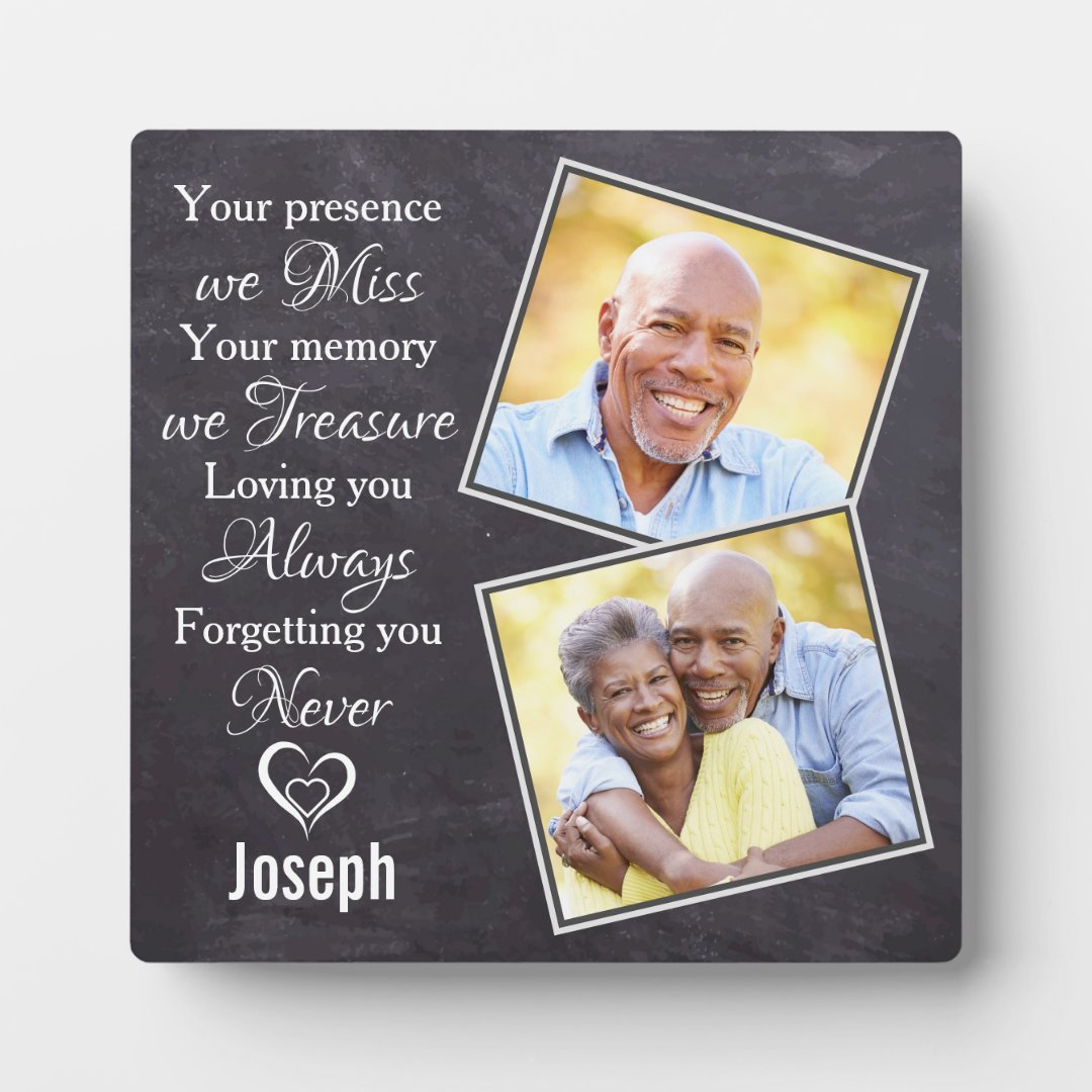 Personalized Memorial In Loving Memory Photo Plaque | Zazzle