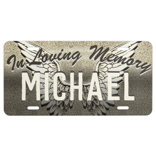 Personalized Memorial License License Plate