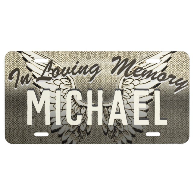 Personalized Memorial License License Plate (Front)